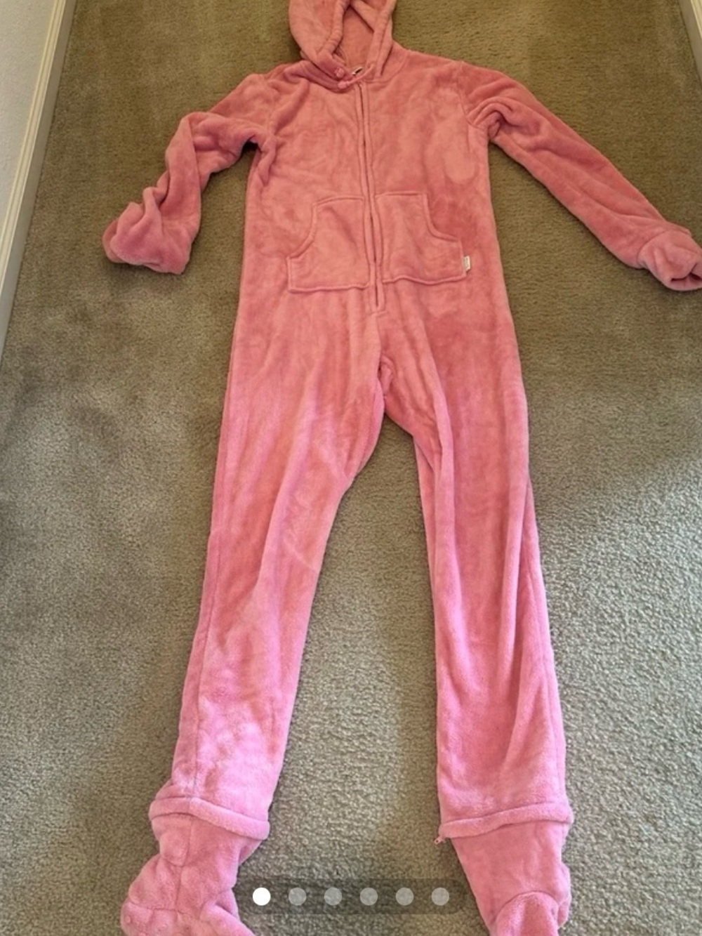 Pink  Fleece Hooded womens Onesie